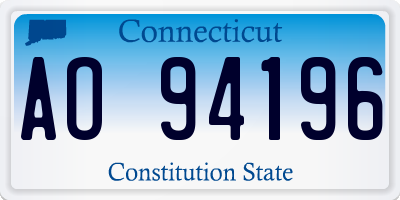 CT license plate AO94196