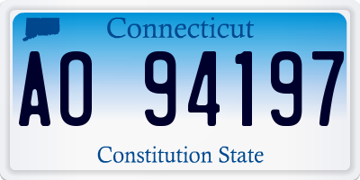 CT license plate AO94197
