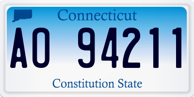 CT license plate AO94211