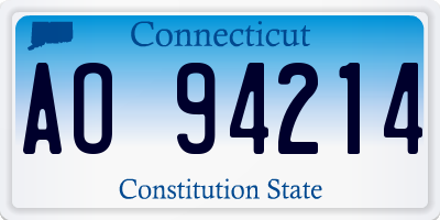 CT license plate AO94214