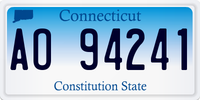 CT license plate AO94241