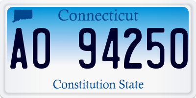 CT license plate AO94250