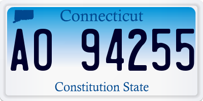 CT license plate AO94255