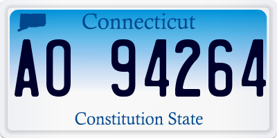 CT license plate AO94264