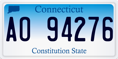 CT license plate AO94276