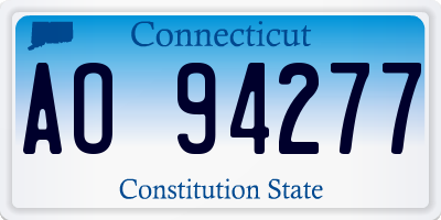 CT license plate AO94277