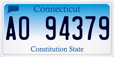 CT license plate AO94379