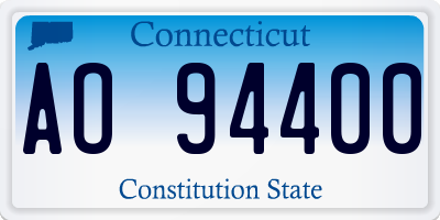 CT license plate AO94400