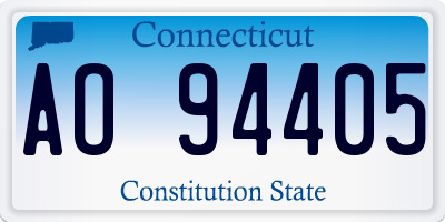 CT license plate AO94405