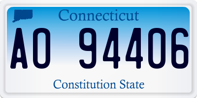 CT license plate AO94406