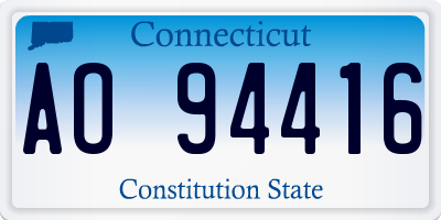 CT license plate AO94416