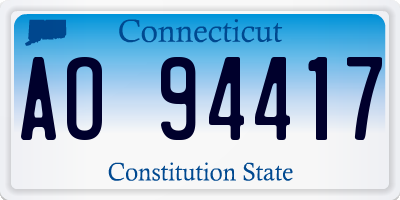 CT license plate AO94417