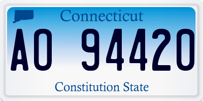 CT license plate AO94420