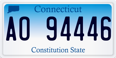 CT license plate AO94446