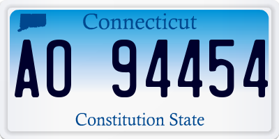 CT license plate AO94454