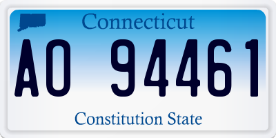 CT license plate AO94461