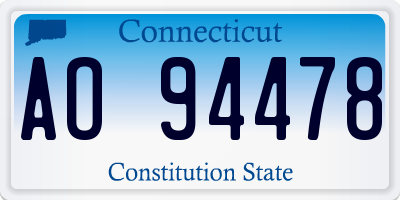 CT license plate AO94478