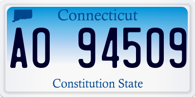 CT license plate AO94509