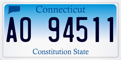 CT license plate AO94511
