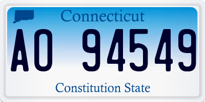CT license plate AO94549