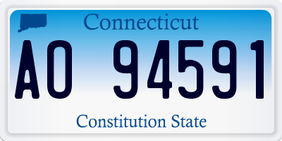 CT license plate AO94591