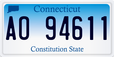 CT license plate AO94611