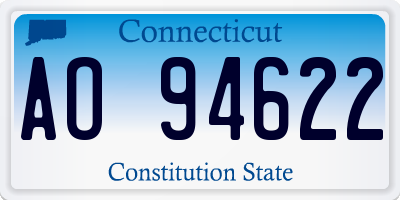 CT license plate AO94622