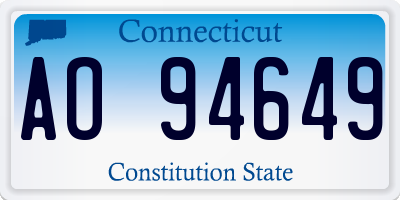 CT license plate AO94649
