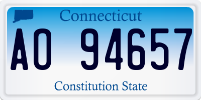 CT license plate AO94657