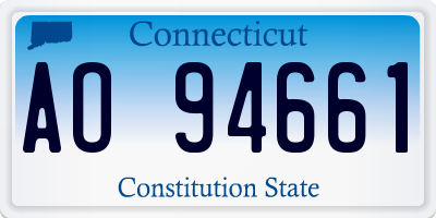 CT license plate AO94661