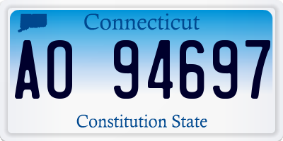 CT license plate AO94697