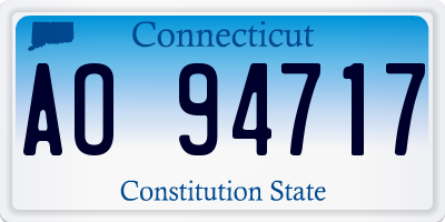 CT license plate AO94717