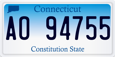 CT license plate AO94755