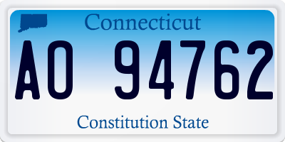 CT license plate AO94762