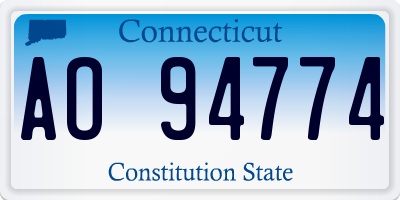 CT license plate AO94774
