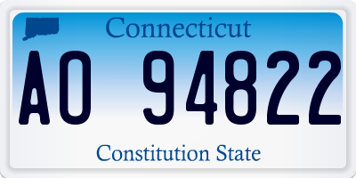 CT license plate AO94822