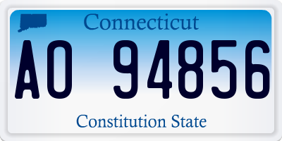 CT license plate AO94856