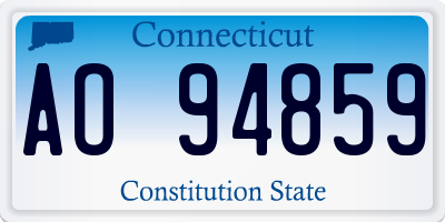 CT license plate AO94859