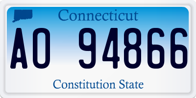 CT license plate AO94866