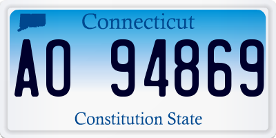 CT license plate AO94869