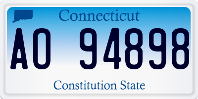 CT license plate AO94898