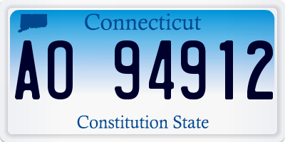 CT license plate AO94912