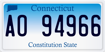 CT license plate AO94966
