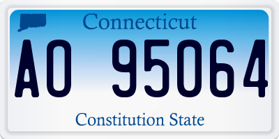 CT license plate AO95064