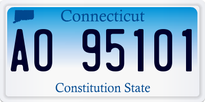 CT license plate AO95101