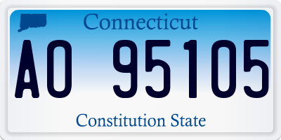 CT license plate AO95105