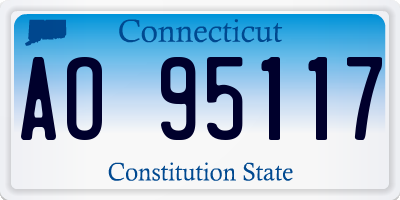 CT license plate AO95117