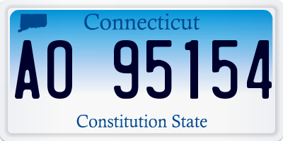CT license plate AO95154