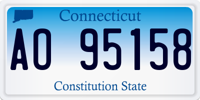CT license plate AO95158