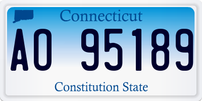 CT license plate AO95189